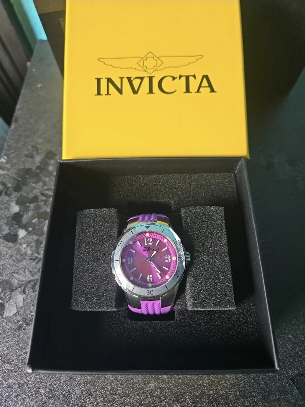 24123 Invicta Angel Halo Purple Dial Women's Watch 38mm